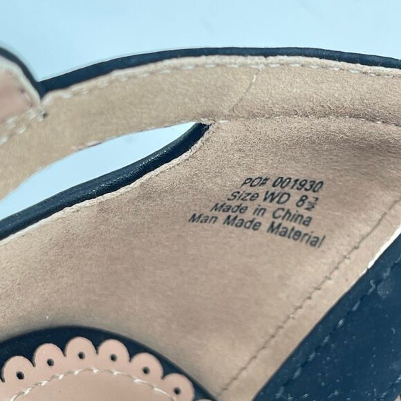 Brinley Co. Olina Black Faux Leather T-Strap Mary Jane Heels 8.5 NIB - Picture 4 of 16